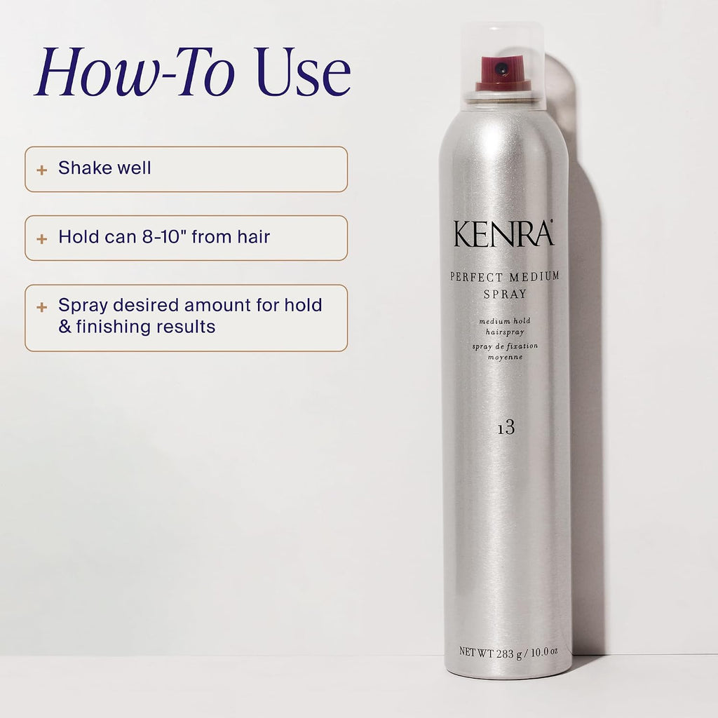 Kenra Professional Perfect Medium Spray 13 | Provides Styling Control Without Stiffness | Medium Hold | Fast-Drying Form