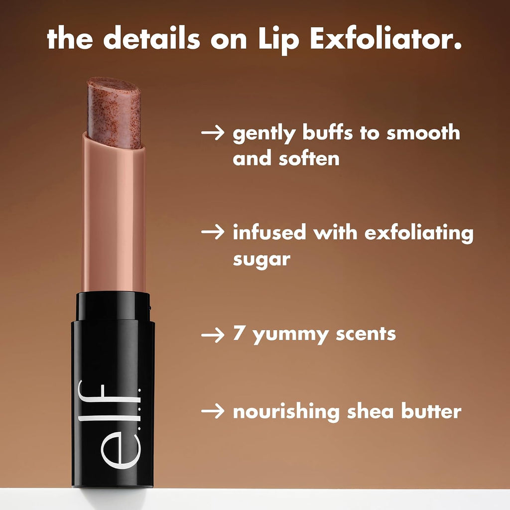 e.l.f. Lip Exfoliator, Moisturizing Scented Lip Scrub For Exfoliating & Smoothing Lips, Infused With Jojoba Oil, Vegan &