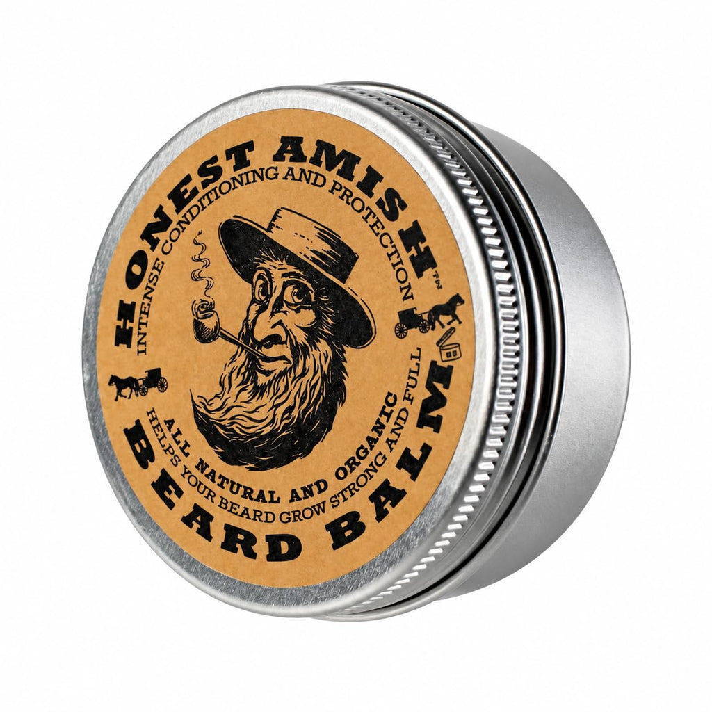 Honest Amish Beard Balm for Men - Natural Leave-In Beard Conditioner, 2 oz