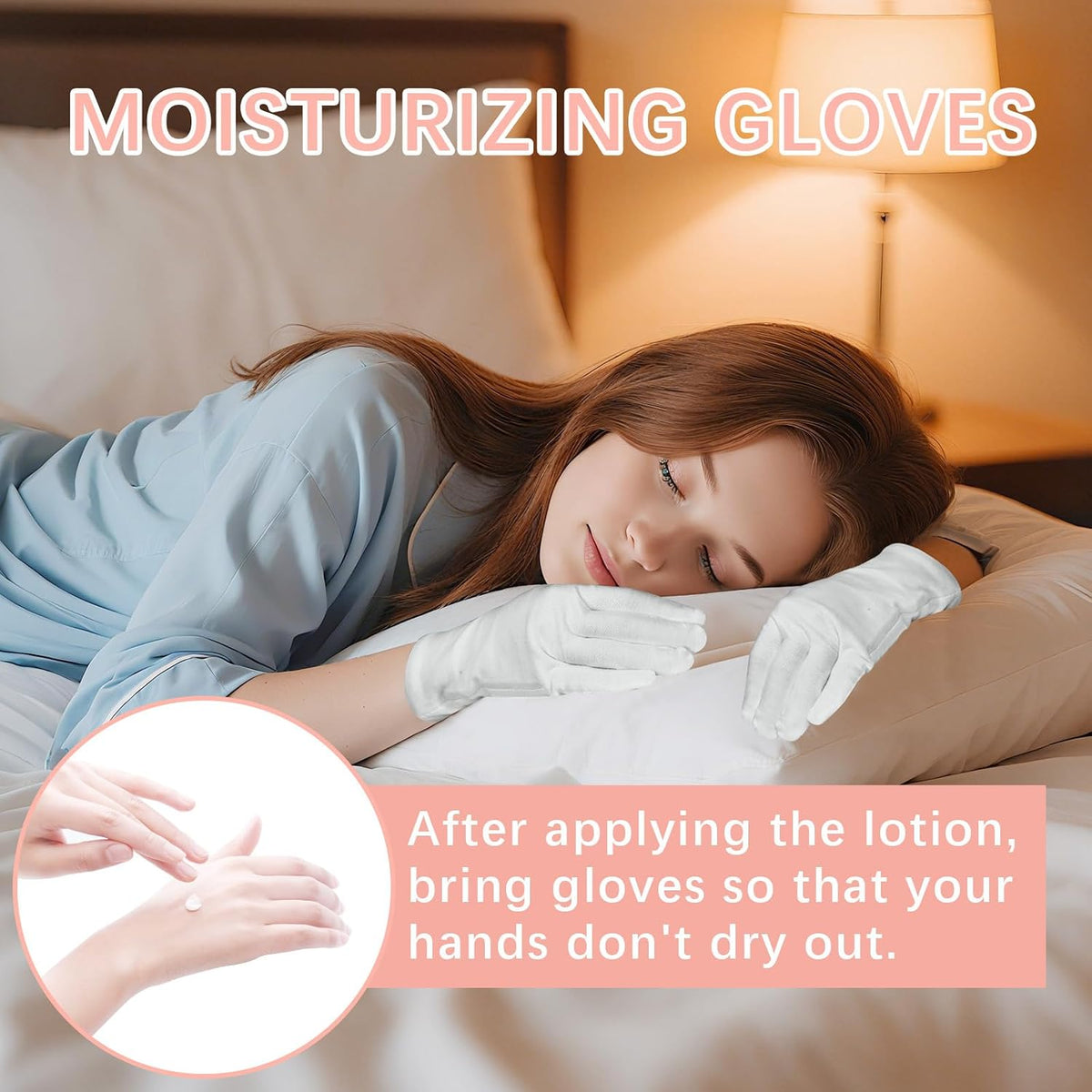 36 Pcs White Cotton Gloves for Dry Hands Sleeping, Men&Women Soft Sleep Gloves for Eczema and Moisturizing Overnight, St