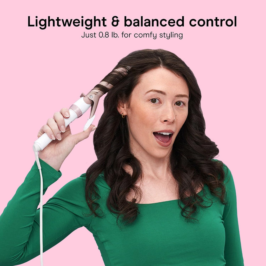 Conair Curling Iron, Double Ceramic, 1-in. Barrel, White/Rose Gold
