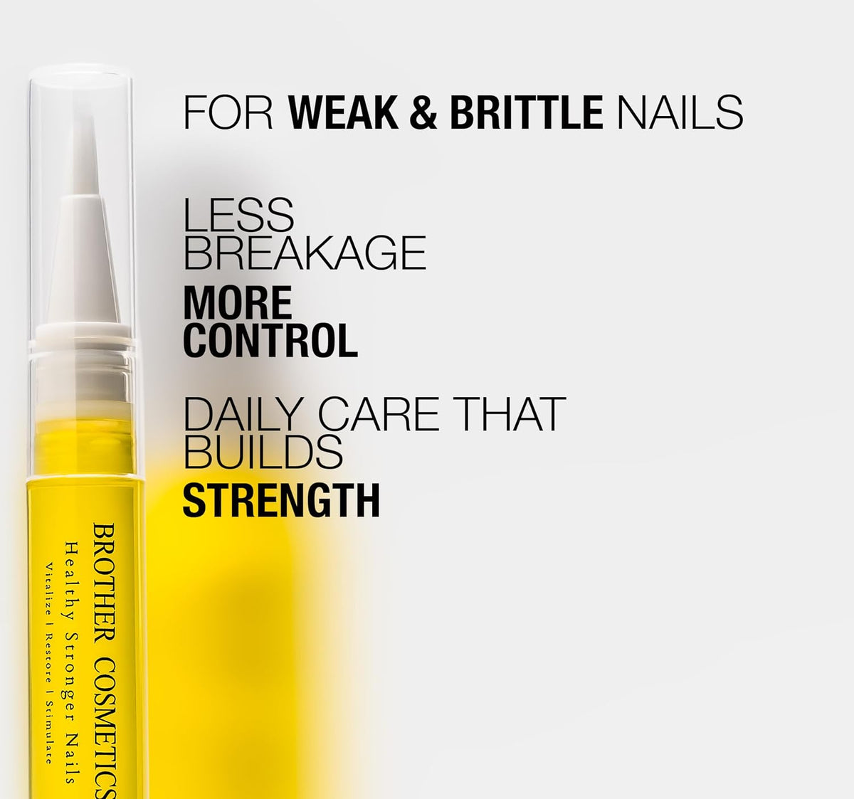 Brother Cosmetics Official Viral Oil - Nail Oil For Growth Support, Strength & Moisture - Moisturizing Cuticle Oil for D
