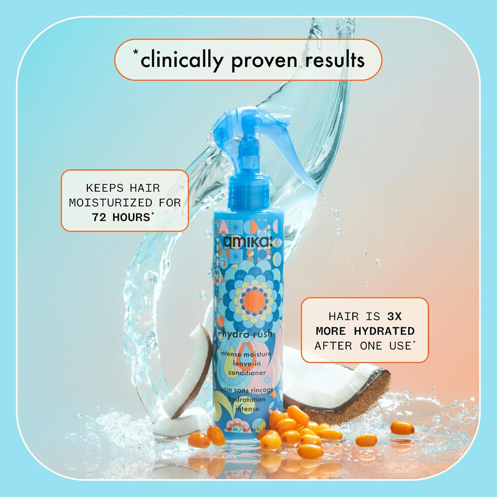 amika Hydro Rush Intense Moisture Leave-In Conditioner with Hyaluronic Acid