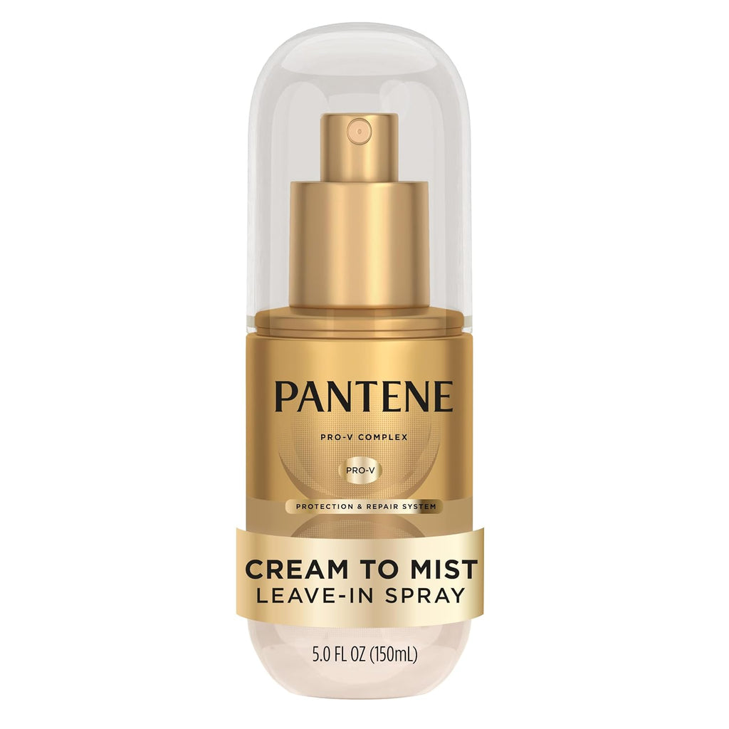 Pantene Deep Nourishing Cream to Mist Leave In Spray, Co-Created with Abbey Yung, Heat Protectant & Detangler Spray for 