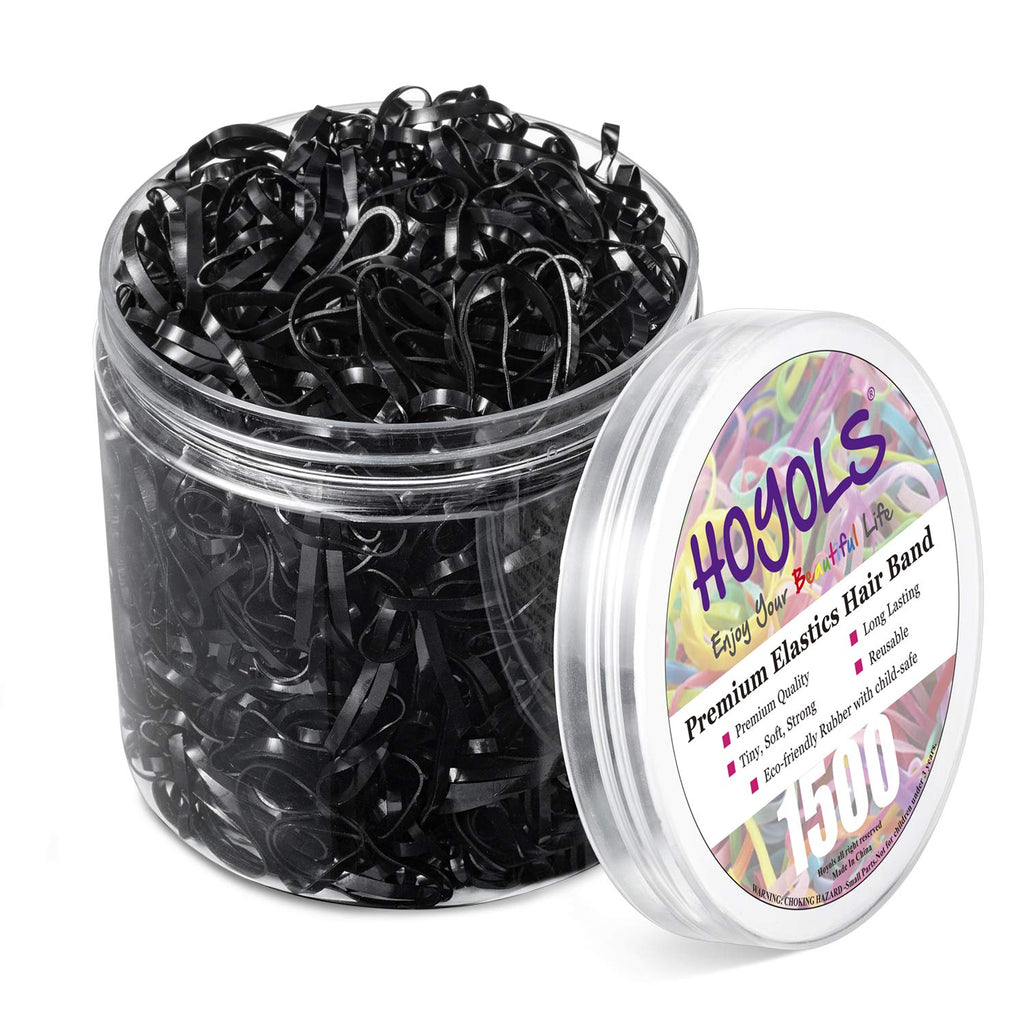 HOYOLS Clear Hair Ties, 1500 Pcs Small Elastic Rubber Bands