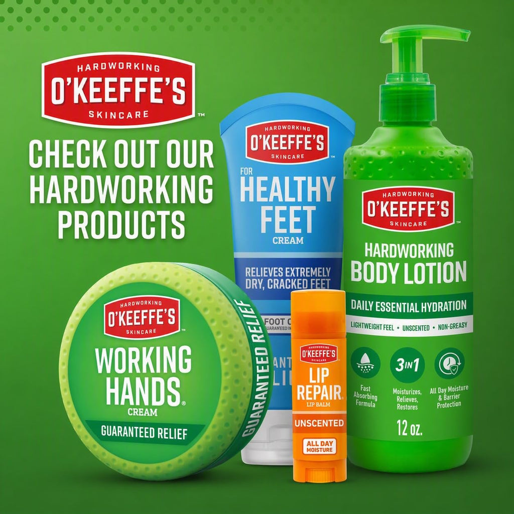 O'Keeffe's for Healthy Feet Foot Cream, 3 oz Tube, 2-Pack, Non-Greasy