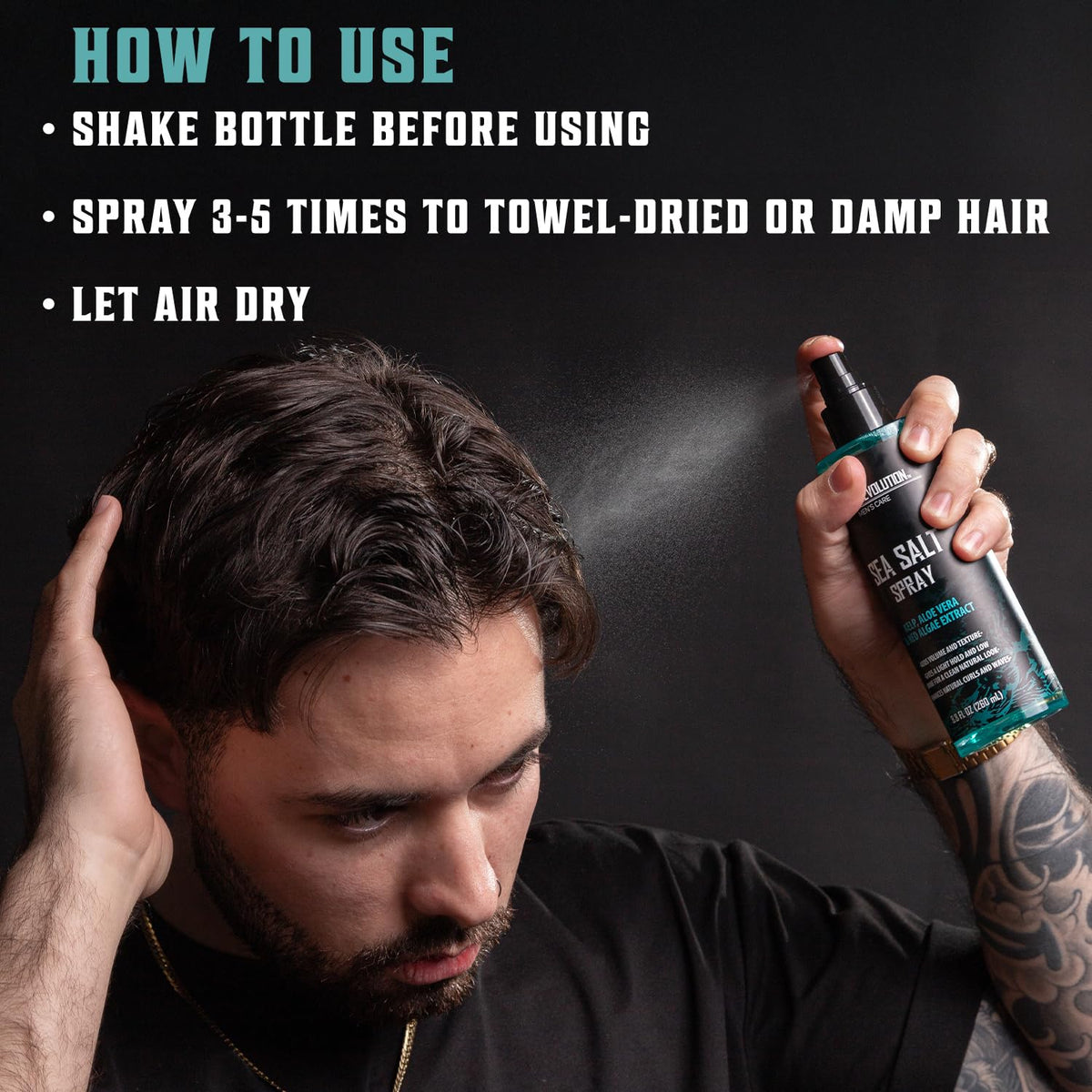 Viking Revolution Sea Salt Spray for Men - Hair Texturizing Spray 8.8 oz