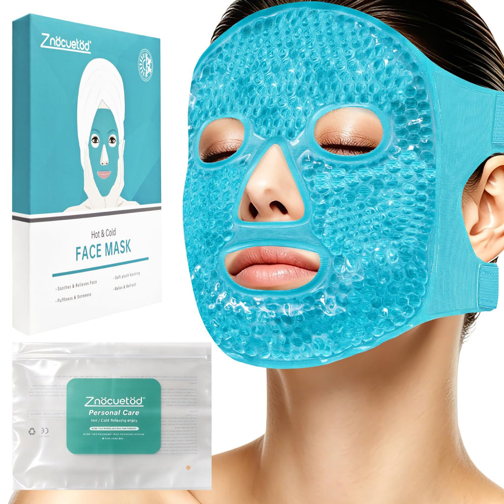 Cold Face Ice Mask Facial Ice Pack Cooling Mask with Storage Bag