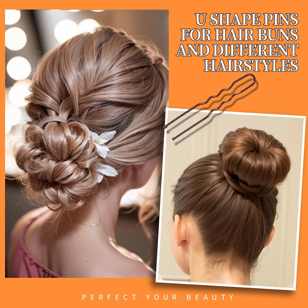 Teenitor 300Pcs Bobby Pins Hair Pins, Hair Pin for Women Bobby Pins Brown
