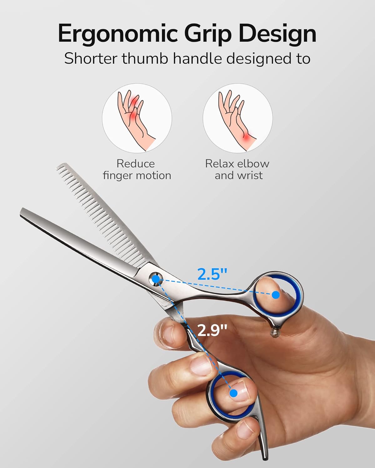 Hair Thinning Scissors ULG Professional Barber’s Texturizing Teeth Shears for Hairdressing, Salon and Home Use Thinning 