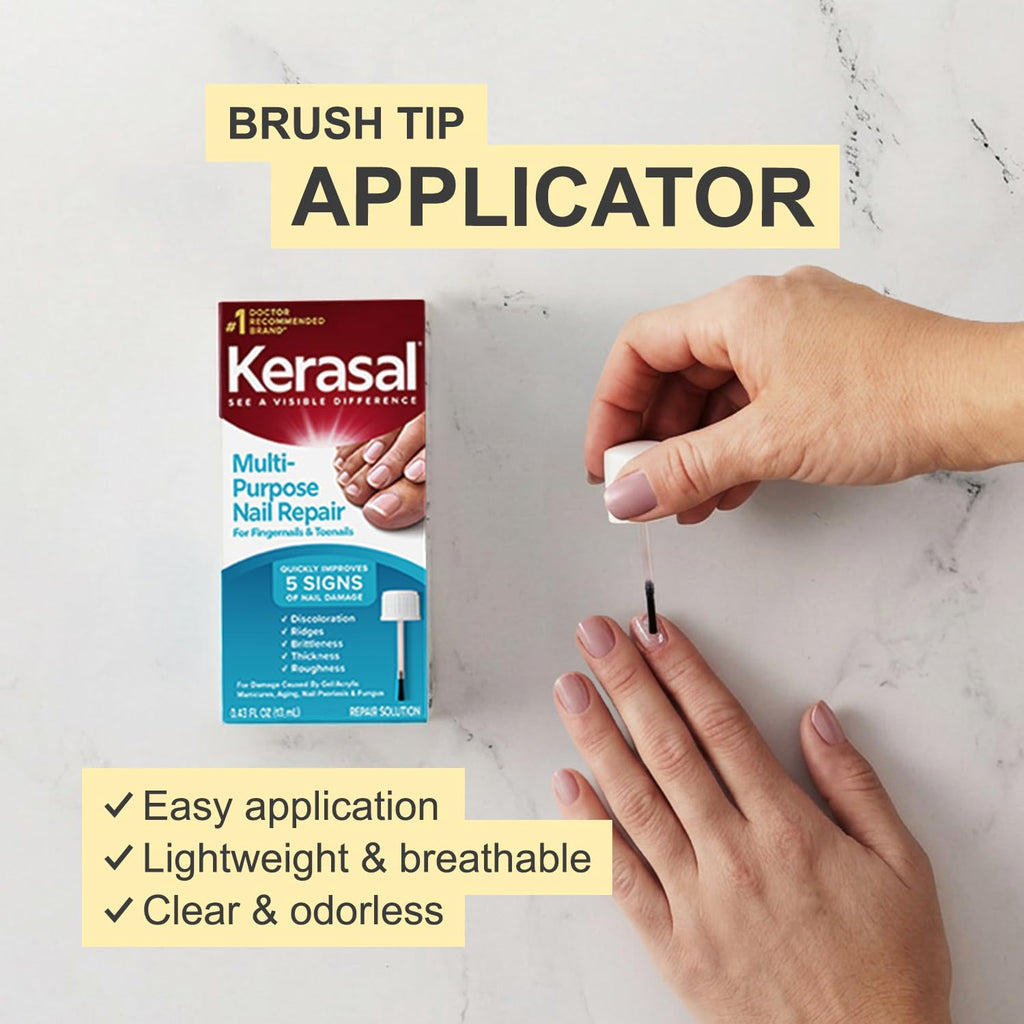Kerasal Multi-Purpose Nail Repair, Restore Nail Appearance, Brush, 0.43oz