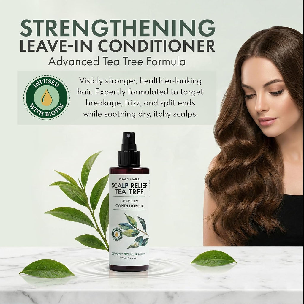 Tea Tree Oil Leave in Conditioner Spray - Dry Itchy Scalp Treatment