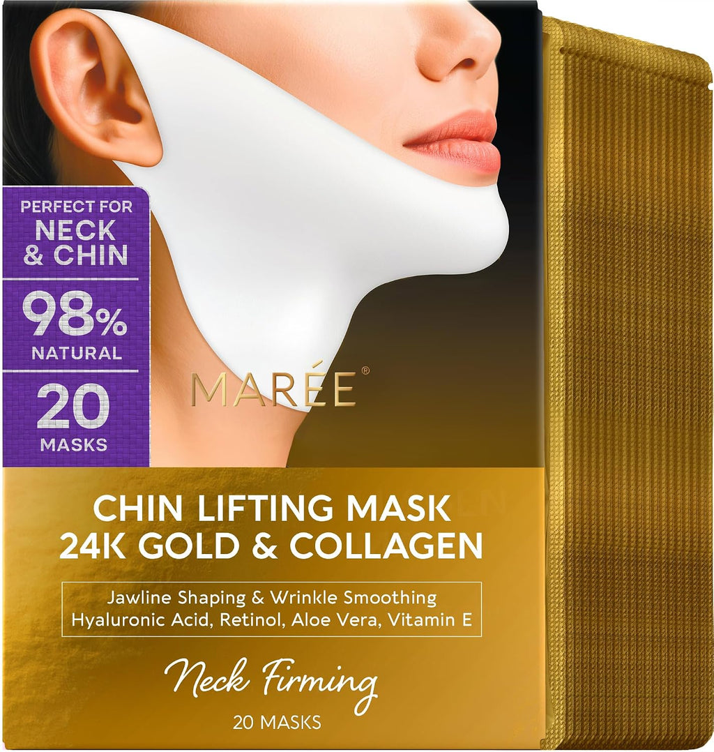 MAREE V Line Lifting Mask - Gold Face Lift Tape & Double Chin Lifting Mask