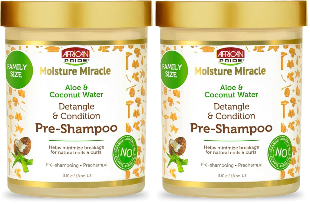 African Pride Moisture Miracle Pre-Shampoo Hair Detangler, 18 Oz