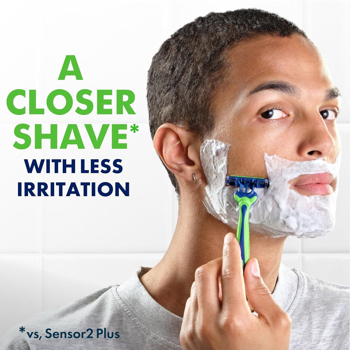 Gillette Sensor3 Sensitive Men's Disposable Razor, 4 Razors