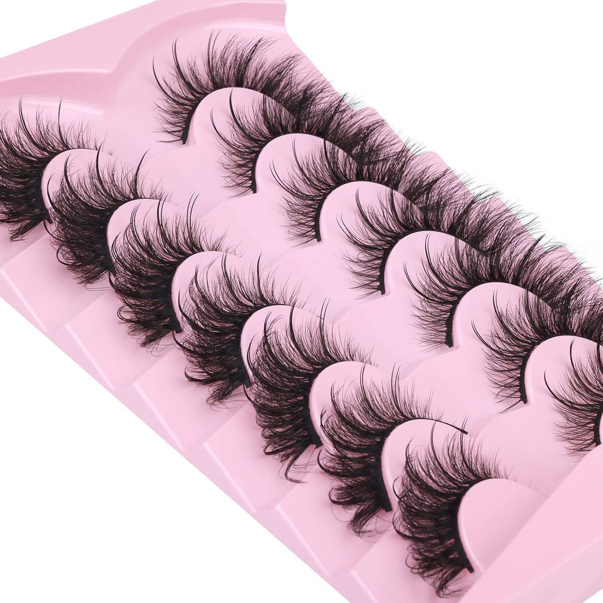 Fox Eye Lashes Wispy Faux Mink Lashes Volume Fairy Cat Eye Lashes That Look Like Extensions Spiky Fake Eyelashes 20mm Lo