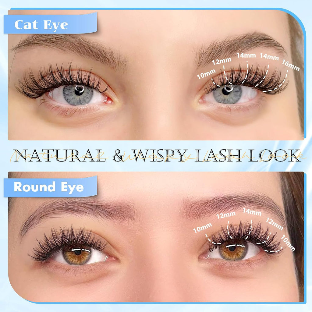 Natural Lash Clusters Wispy Eyelash Clusters, Eyelash Extensions