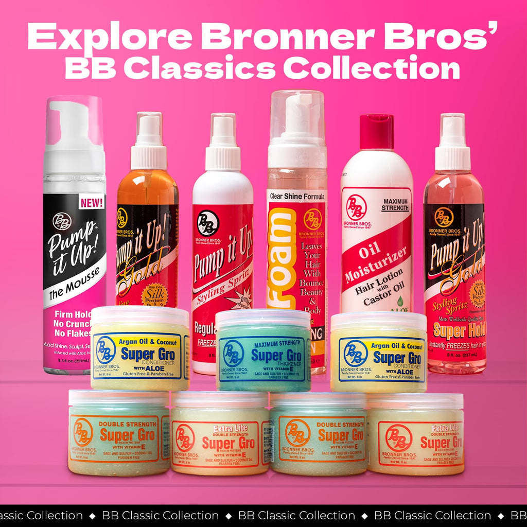 Bronner Bros Oil Moisturizer Hair Lotion with 10,000mg Castor Oil, 12 oz