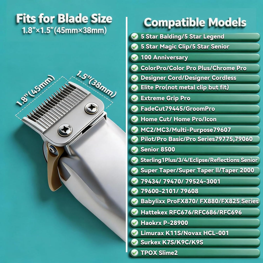 Clipper Guards Set for Most Wahl Clippers with Holder, 10Pcs, Color-coded