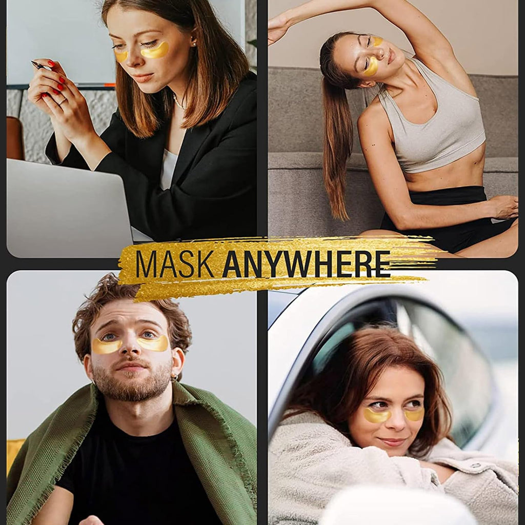 Maskiss 24k Gold Under Eye Patches (25 Pairs), eye mask, Collagen Skin Care Products, Eye Patches for Puffy Eyes, eye ma
