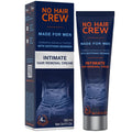 No Hair Crew Intimate/Private At Home Hair Removal Cream for Men - Painless, Flawless, Soothing Depilatory for Unwanted 