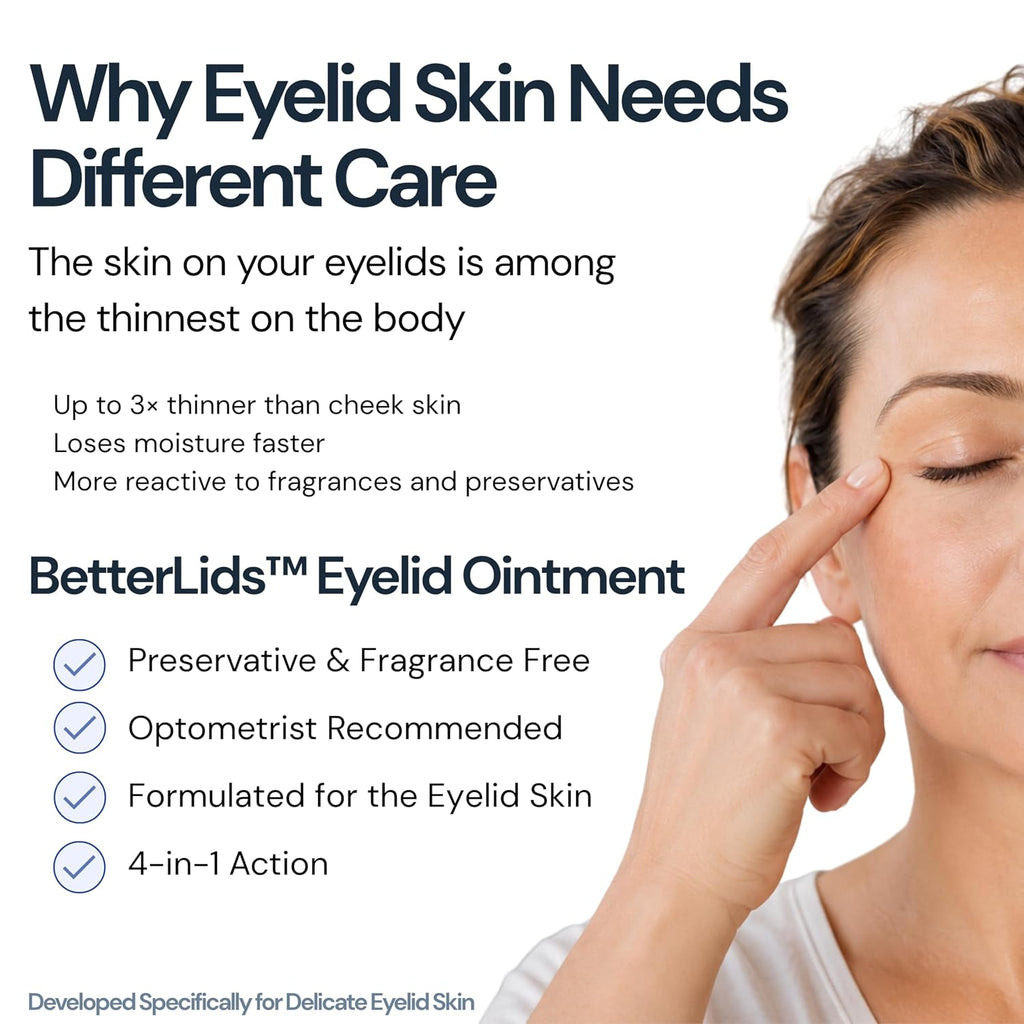BlinkBetter BetterLids Eyelid Ointment for Dry, Itchy & Sensitive Eyelids – Deep-Moisturising Oat Complex with Shea Butt