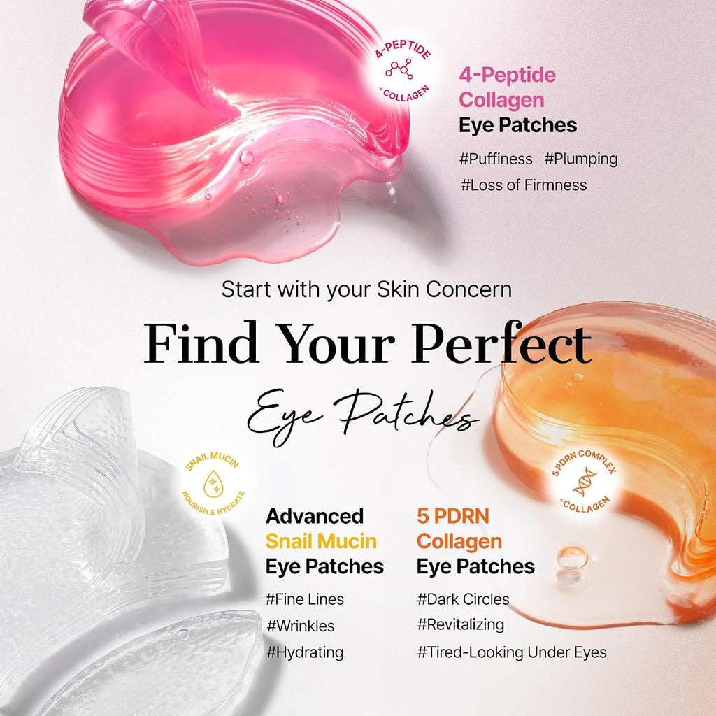 COSRX Pink Peptides Collagen Hydrogel Eye Patch for Puffy Eyes (60)