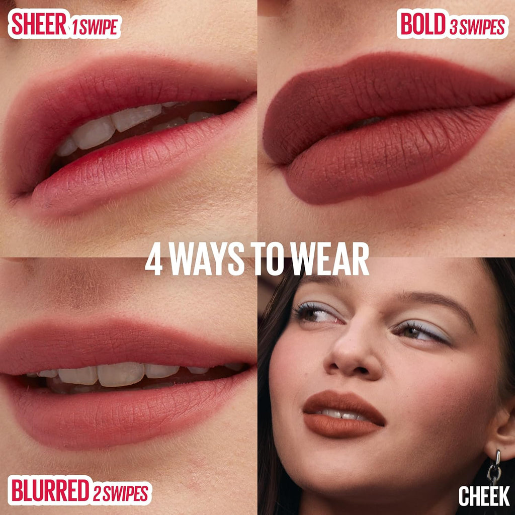 Maybelline Super Stay Teddy Lip Tint, Kneehigh, Pinky Mauve