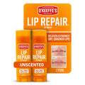 O'Keeffe's Lip Repair Unscented Balm, 2-Pack