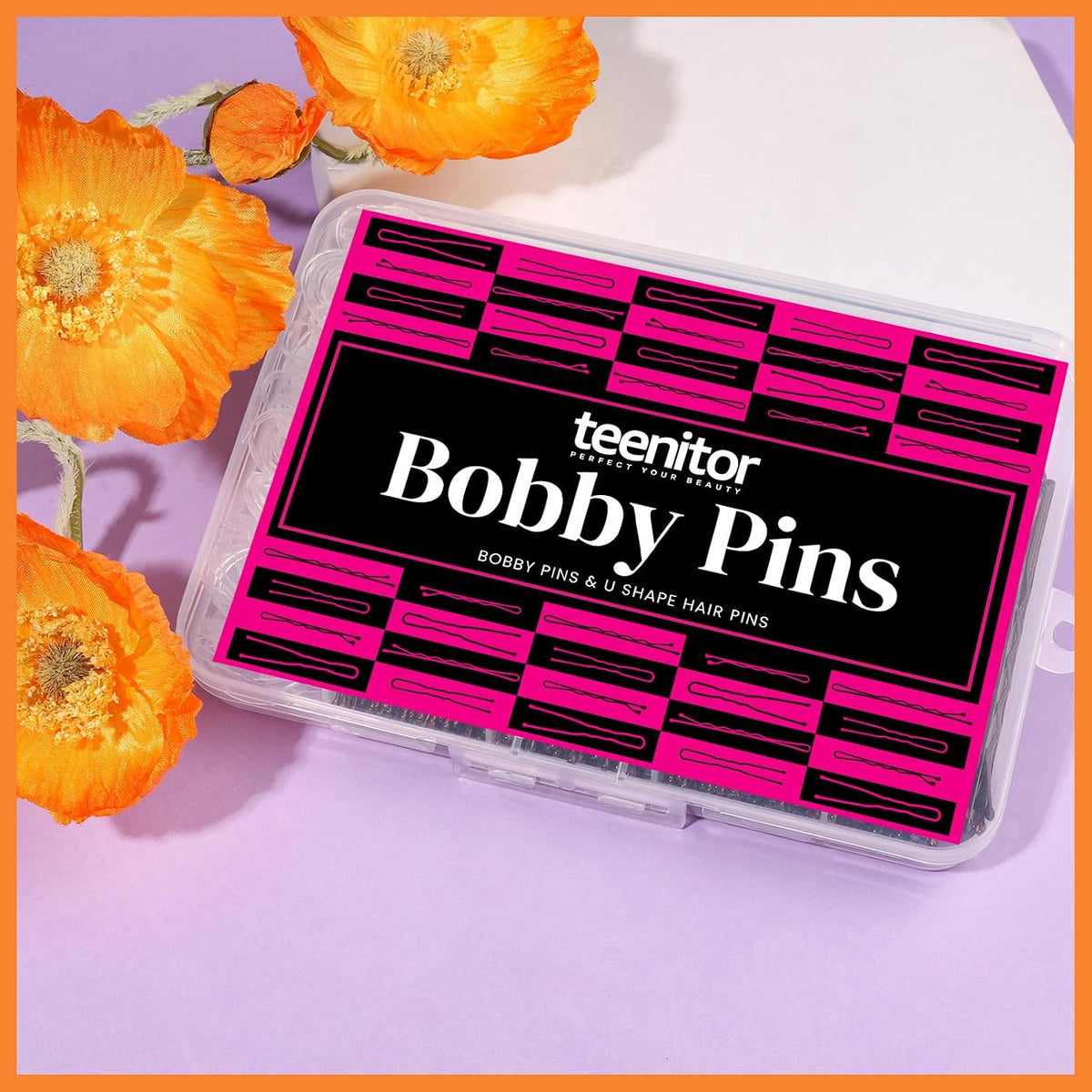 Teenitor 300Pcs Bobby Pins Hair Pins, Hair Pin for Women Bobby Pins Brown