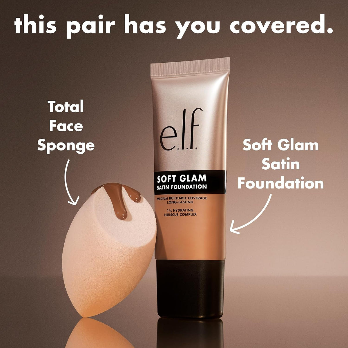 e.l.f. Soft Glam Satin Foundation, Medium Coverage, 25 Light Neutral