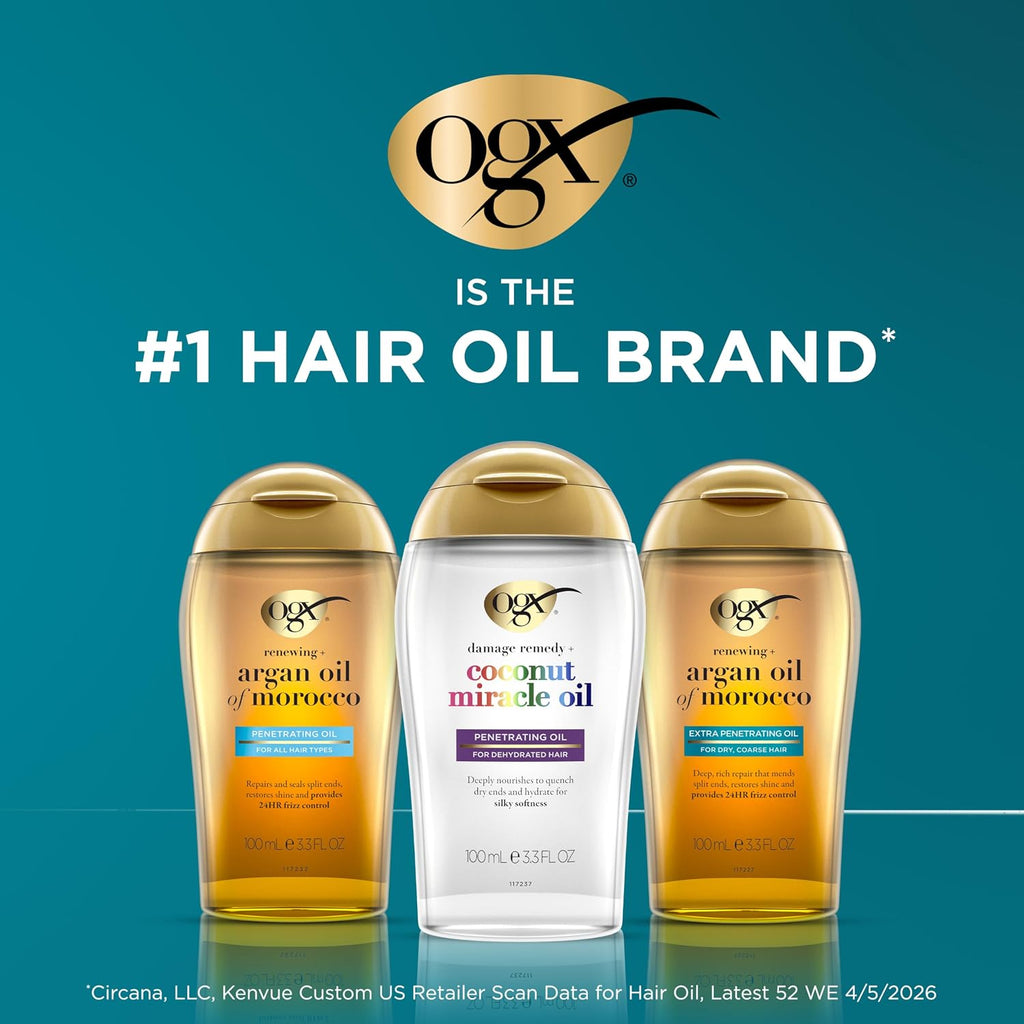 OGX Extra Strength Damage Remedy + Coconut Miracle Hair Oil, 3.3 fl. oz