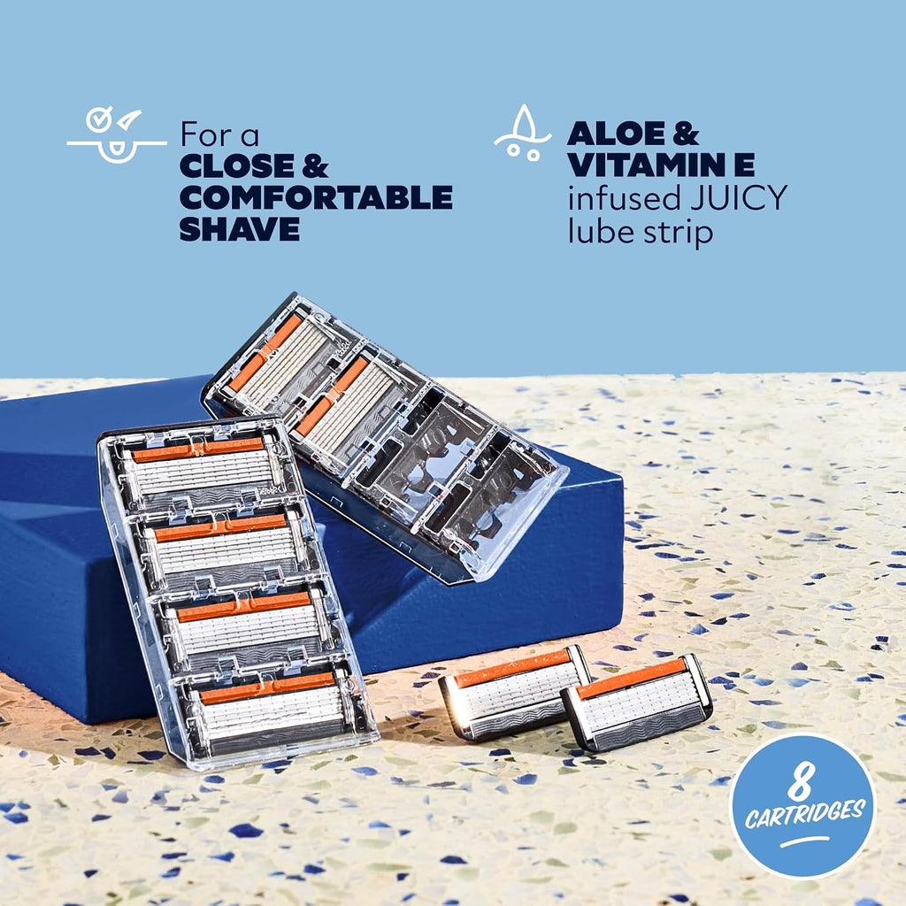Dollar Shave Club - 6 Blade Razor Refills (8 Pack) - Razors for Men