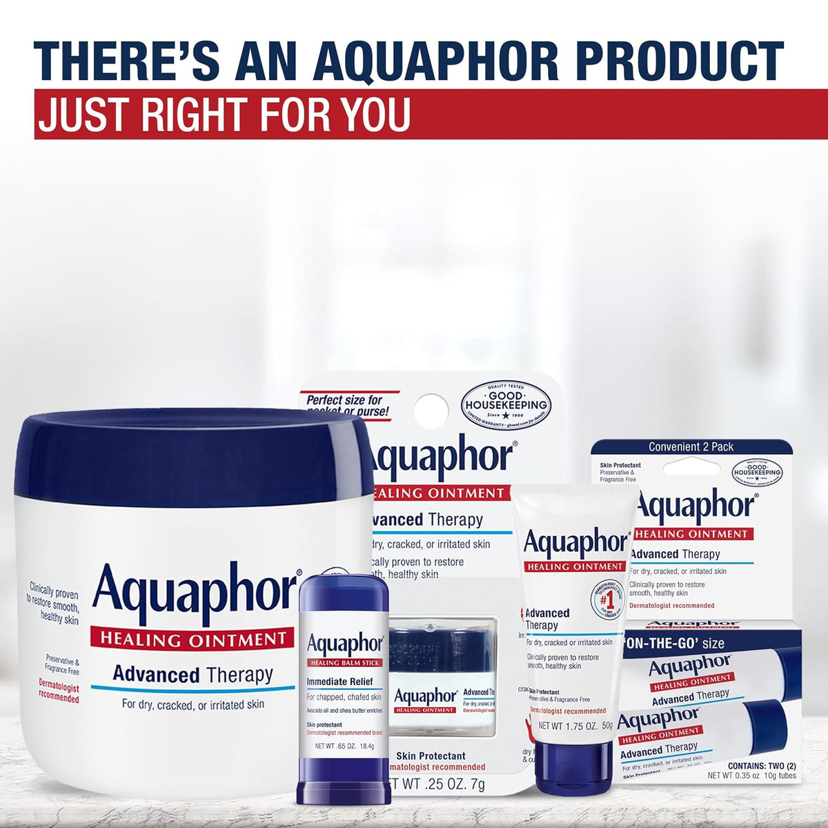 Aquaphor Healing Balm Stick, Skin Protectant, 0.65 OZ