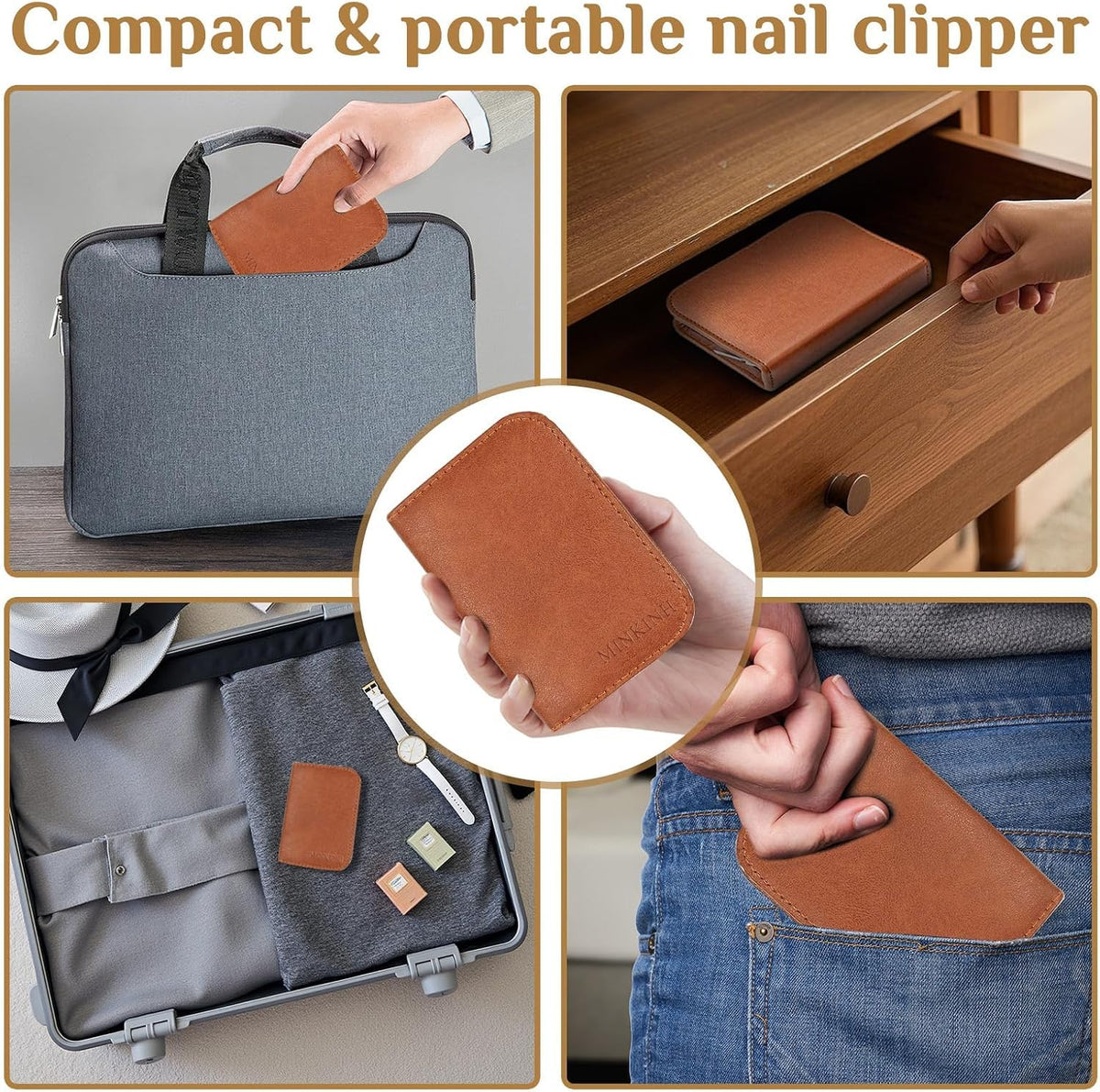 Manicure Set Nail Clippers Set Pedicure Kit, 26-Piece Brown