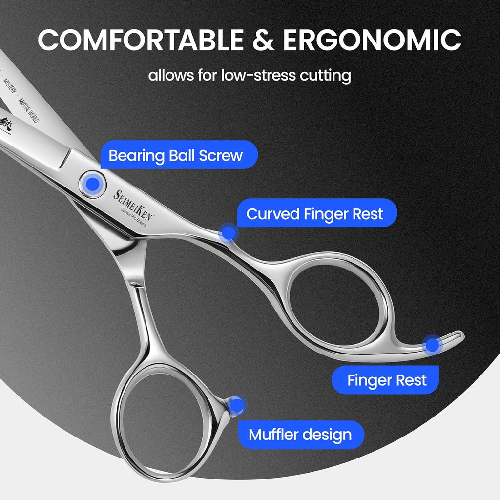 Hair Cutting Scissors Kit, 6" Haircut Scissors Set
