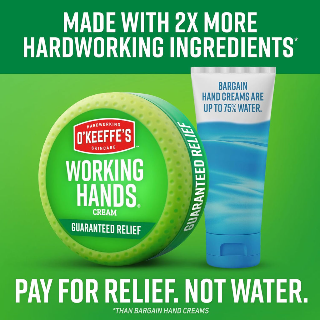 O'Keeffe's Working Hands Cream for Extreme Dryness, 3.4 oz, 2-Pack