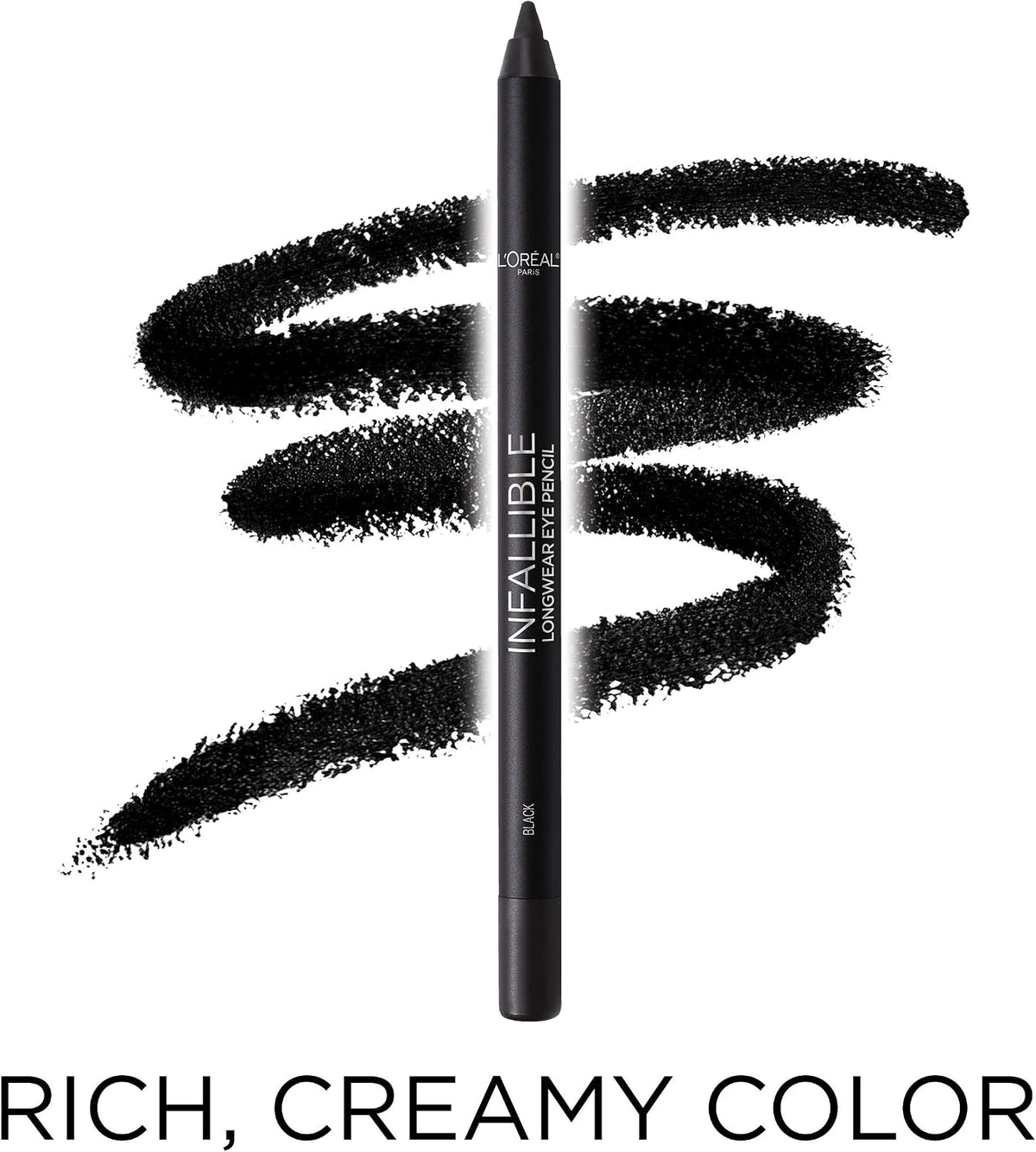 L'Oreal Paris Makeup Infallible Pro-Last Pencil Eyeliner, Waterproof and Smudge-Resistant, Glides on Easily to Create an