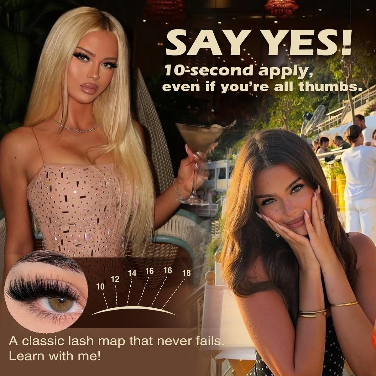 Focipeysa Lash Extension Kit Thick Eyelash Extension Kit 10-18mm Fluff Volume Lash Clusters 200D Individual Eyelashes Ki