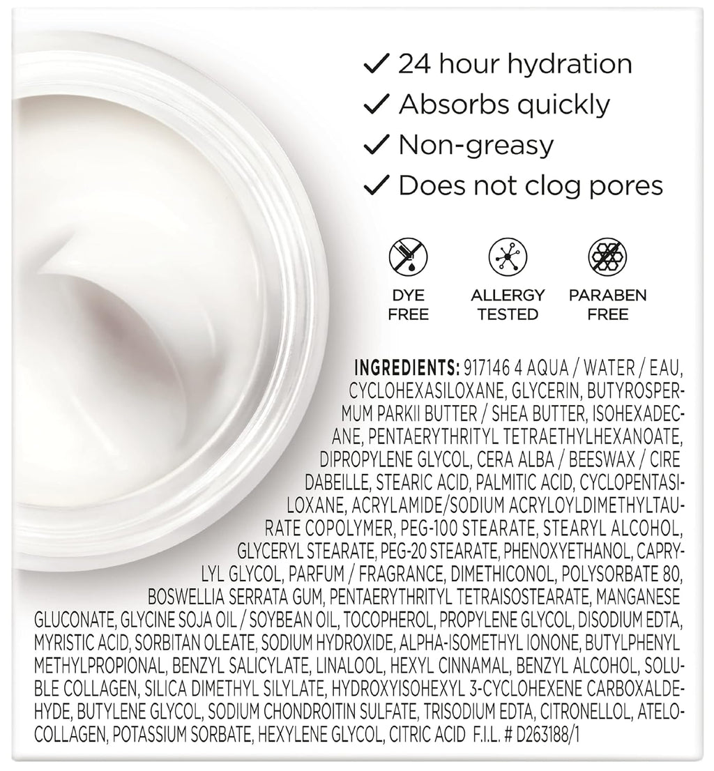 L’Oreal Paris Collagen Daily Face Moisturizer, Anti Aging Face Cream to Reduce Wrinkles and Provide Intense Hydration, 1
