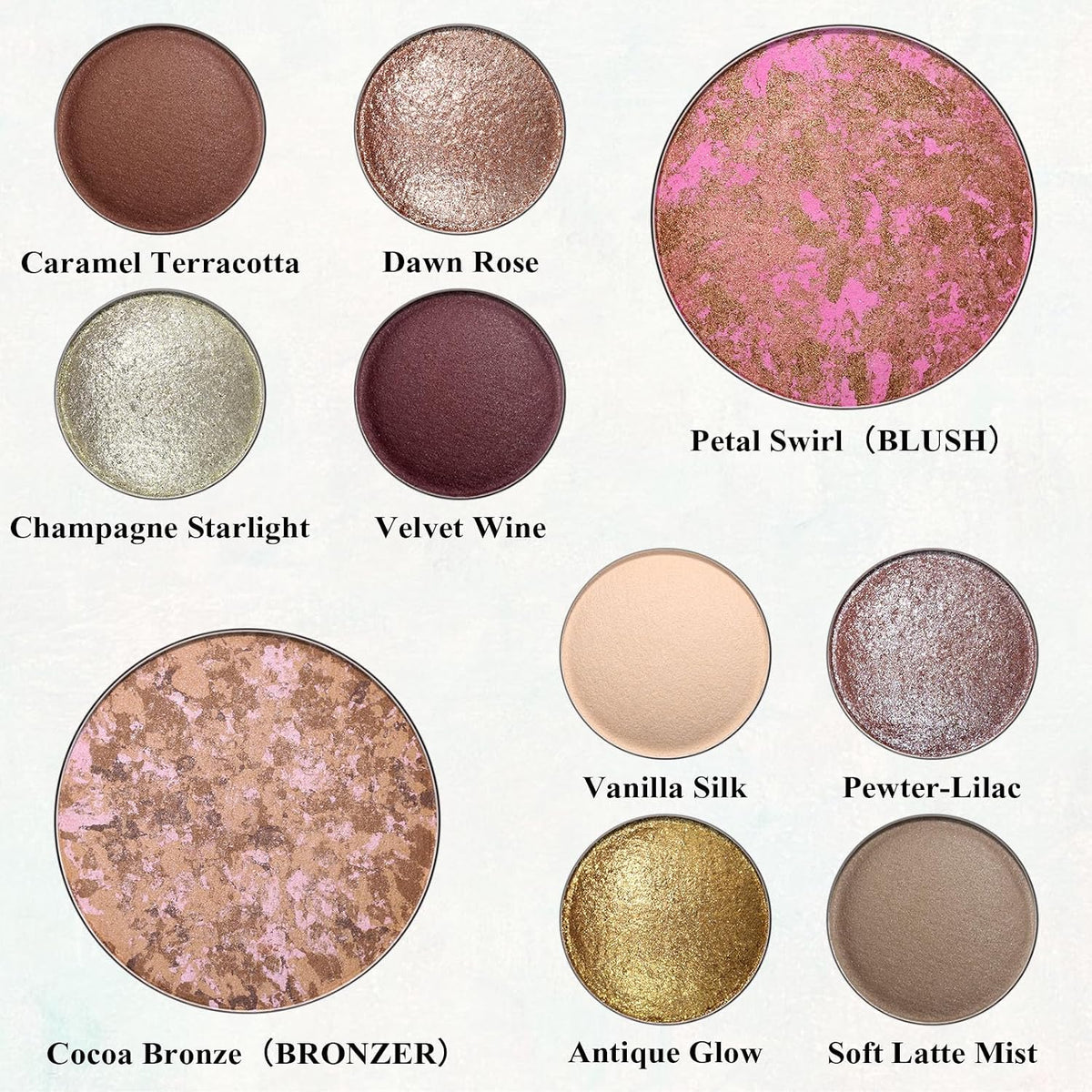 UCANBE All in One Baked Makeup Palette – Eyeshadow, Blush & Bronzer Face Kit, Full Face Makeup Gift Set for Women, Neutr