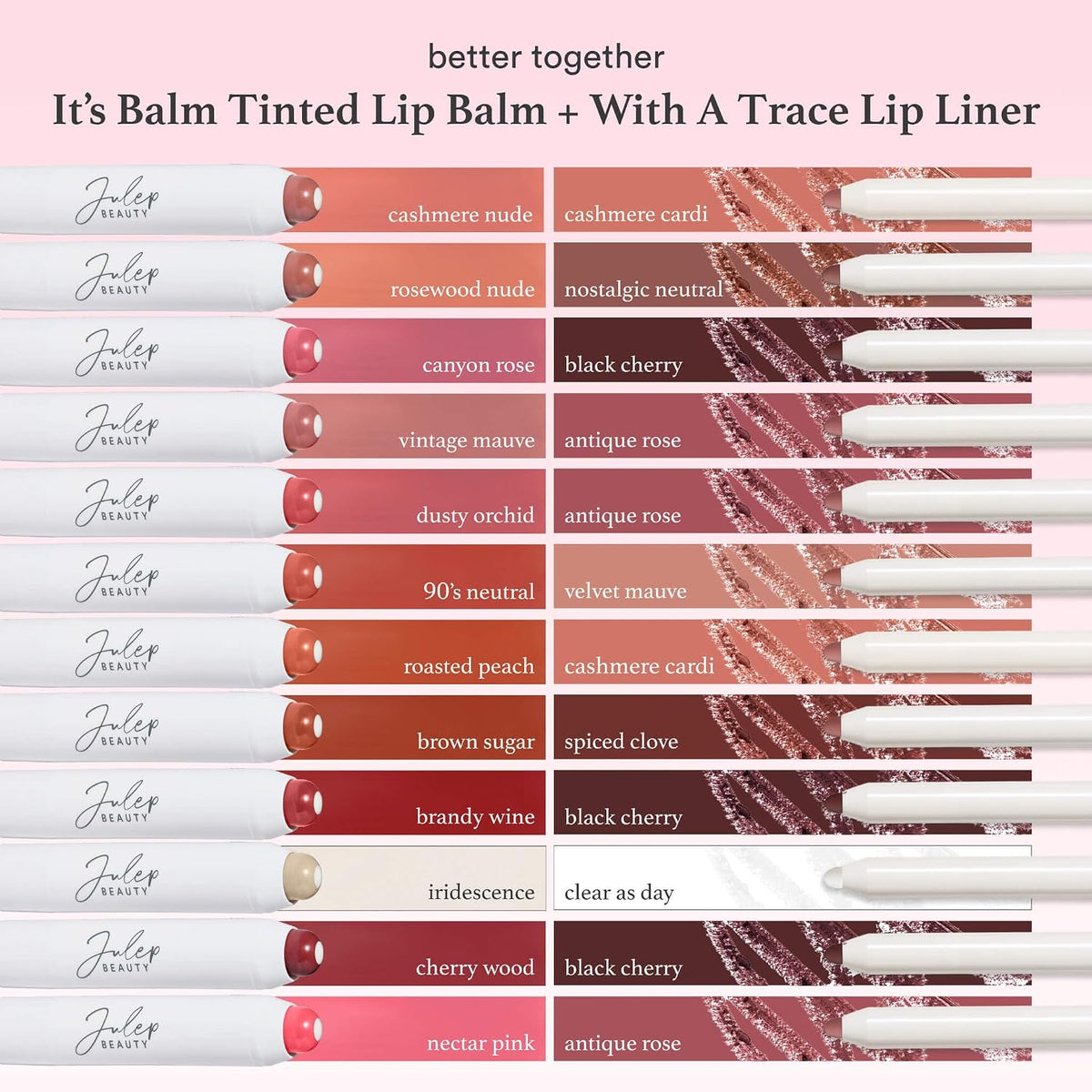 Julep It's Balm Creamy, Moisturizing Tinted Lip Balm, Vintage Mauve