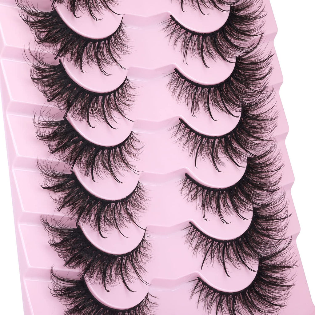 Fox Eye Lashes Wispy Faux Mink Lashes Volume Fairy Cat Eye Lashes That Look Like Extensions Spiky Fake Eyelashes 20mm Lo