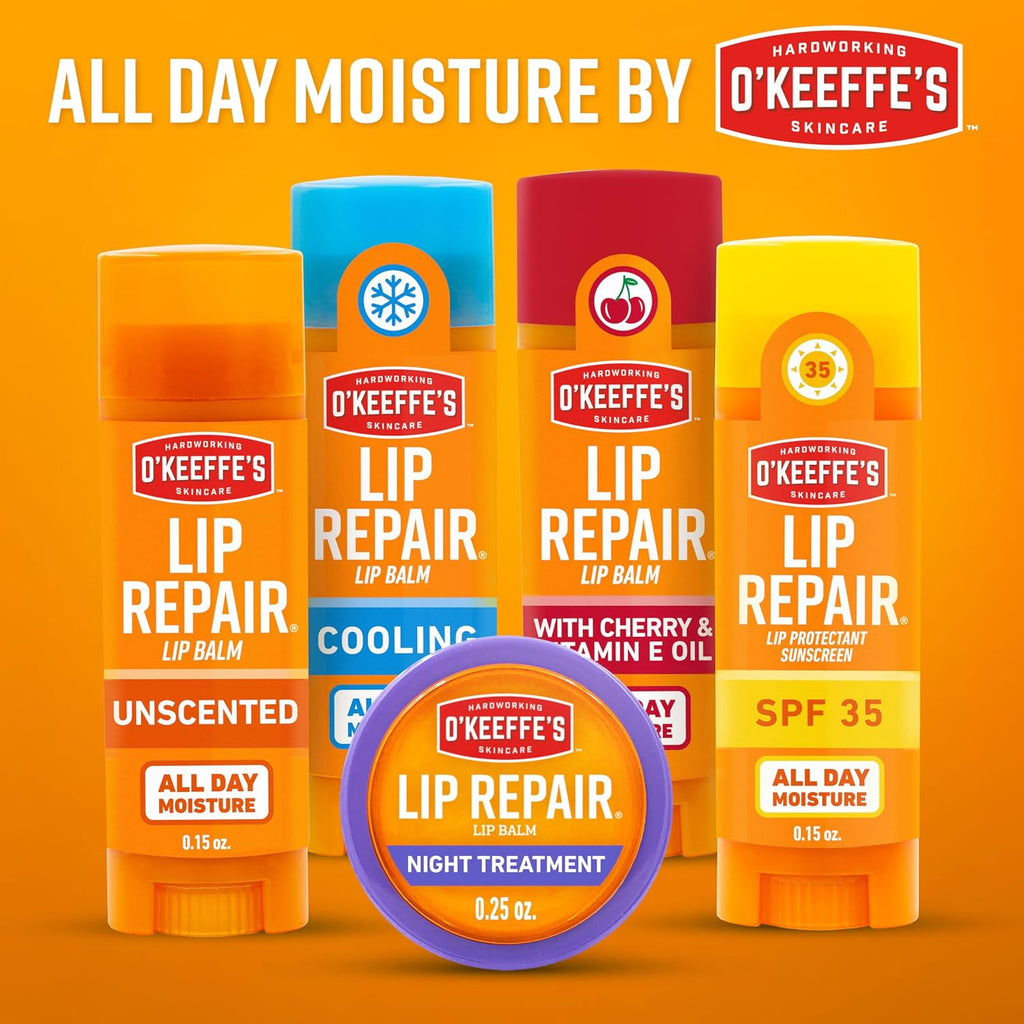 O'Keeffe's Lip Repair Unscented Balm, 2-Pack