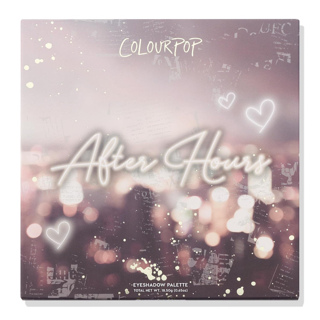 ColourPop After Hours Eyeshadow Palette - Smokey Mauve Makeup Palette with Metallic, Matte, Glitter & Matte Sparkle Fini
