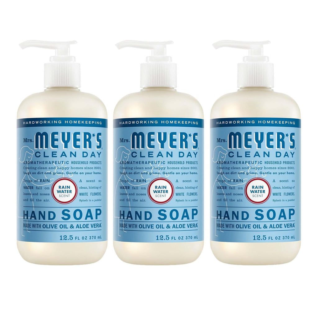 MRS. MEYER'S CLEAN DAY Liquid Hand Soap, Rain Water, 12.5 fl oz, 3 Pack