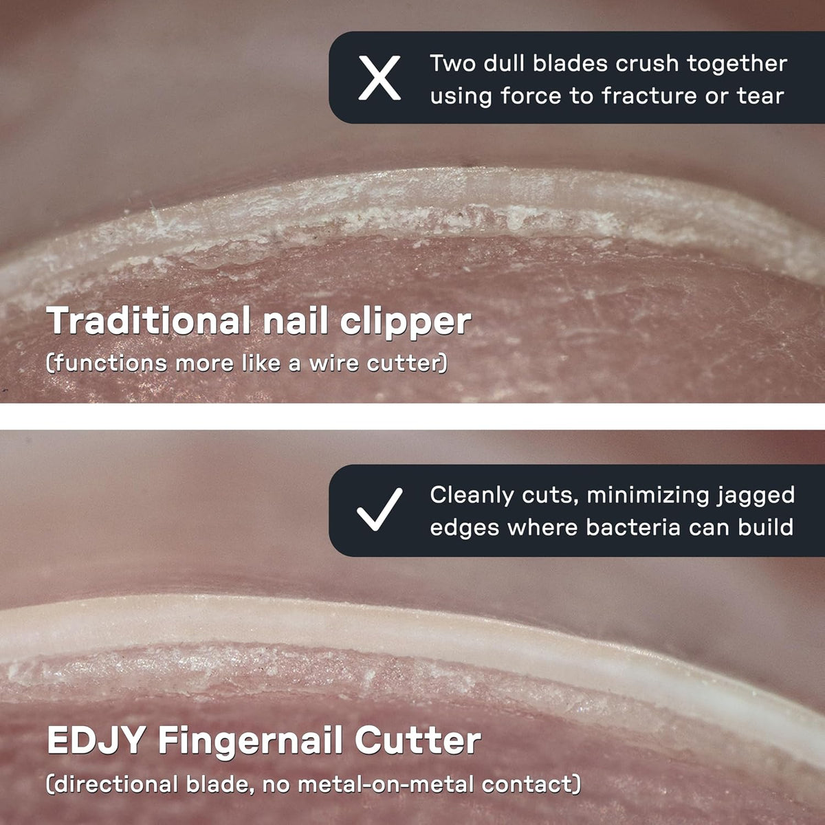 Fingernail Cutter Nail Cutter Stainless Steel EDJY Blue