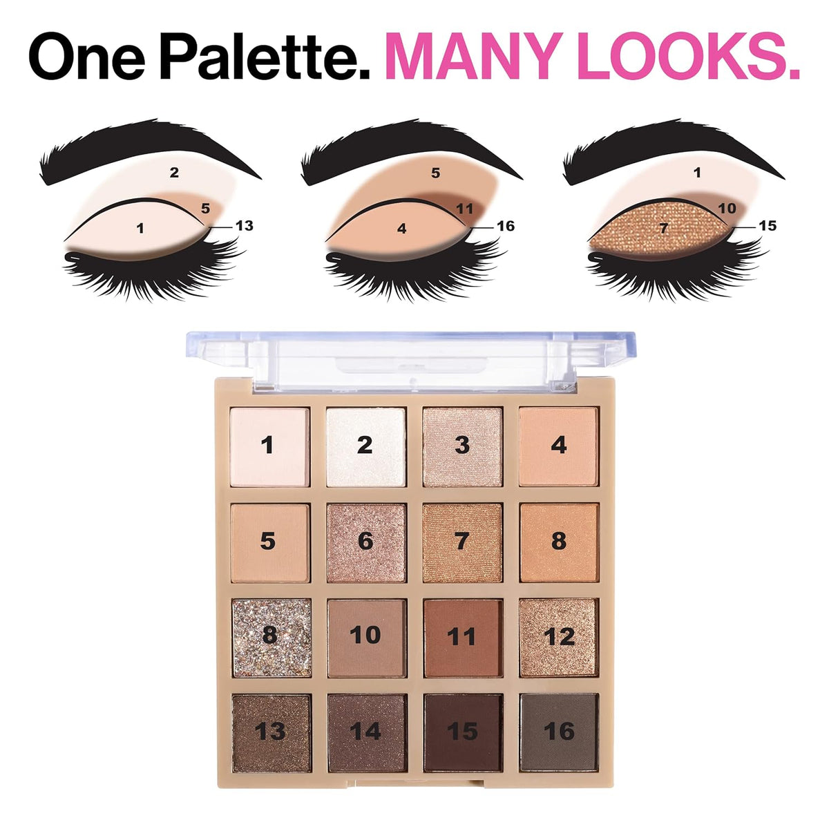 wet n wild Always Naked Palette, Nude Neutral Eye Makeup, Blendable, Warm And Cool Nude Pigments, Matte, Shimmer, Glitte