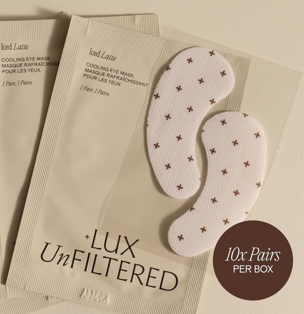 + Lux Unfiltered - Iced Latte Cooling Under Eye Patches - Eye Masks