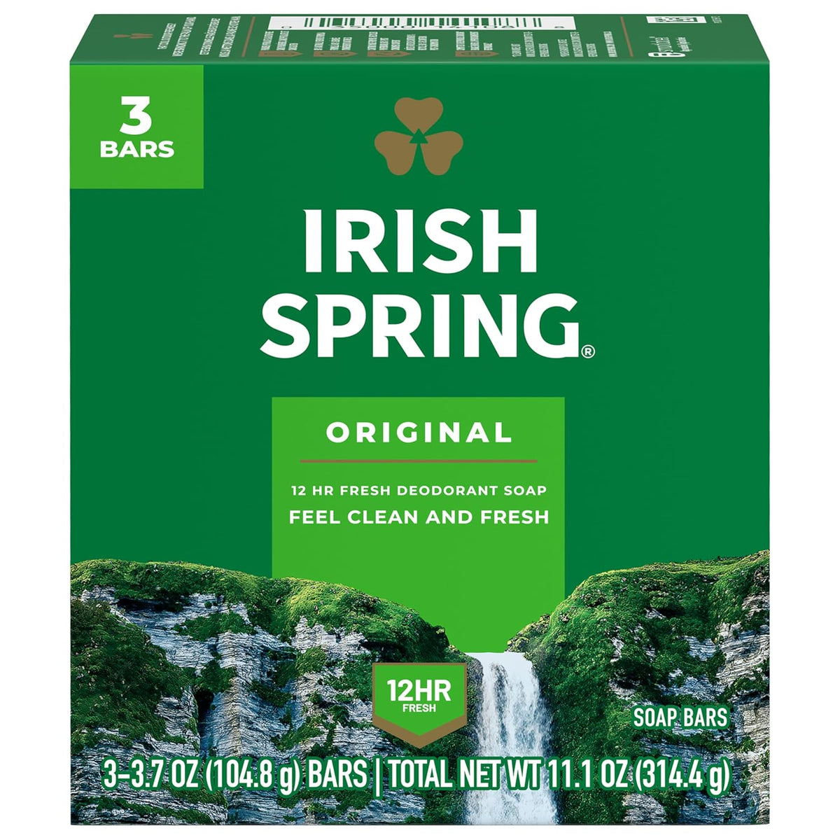 Irish Spring Bar Soap for Men, Original Scent, 3.7 oz (3 Pack)